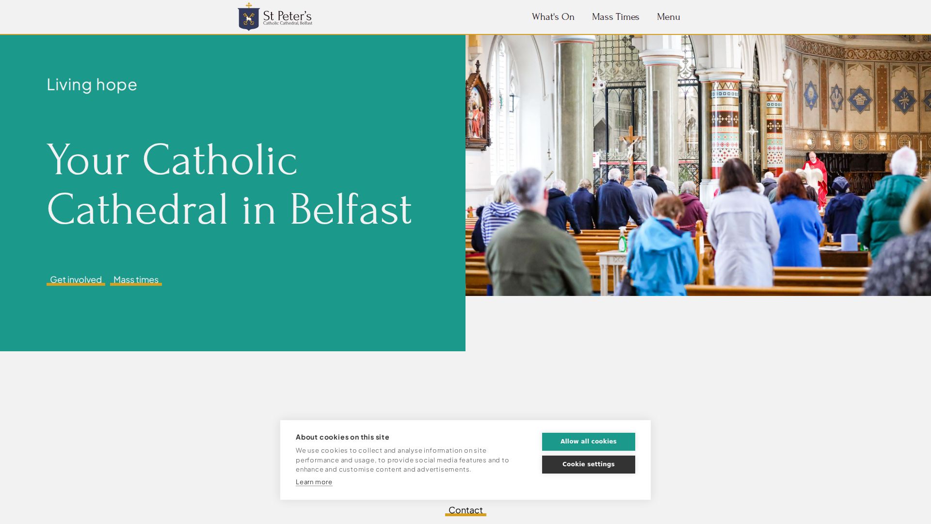 St Peter's Cathedral, Belfast — exterior view with twin spires